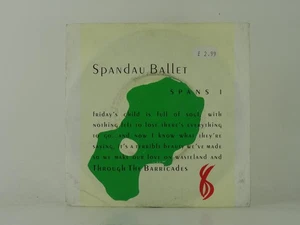 SPANDAU BALLET THROUGH THE BARRICADES (2) (32) 2 Track 7" Single including Pictu - Picture 1 of 7