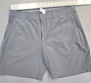 Fabletics The Only Performance Shorts Men 38 Gray 8" Inseam Stretch Golf Casual - Picture 1 of 11