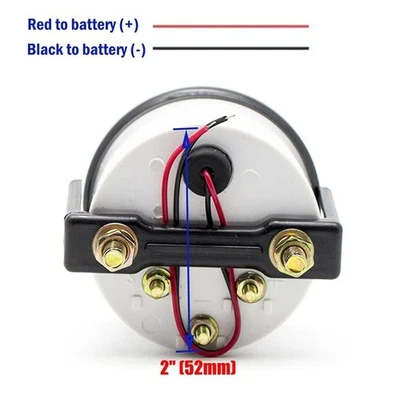 52MM 12V Fuel Gauge Meter White Face Compatible with For 240 33 Ohm Sender - Image 1 of 4