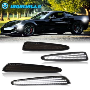 4pcs Front Rear Wheel Side Light Constant White For Chevrolet Corvette C6 05-13 - Picture 1 of 12