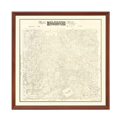 Old Map of Parker County, TX 1889 - Vintage Texas Art - Image 1 of 4