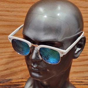 SCRATCH Ray-Ban Sonnenbrille weiß mit blauen Gläsern polarisierte Gläser Rayban Ray Ban - Bild 1 von 18