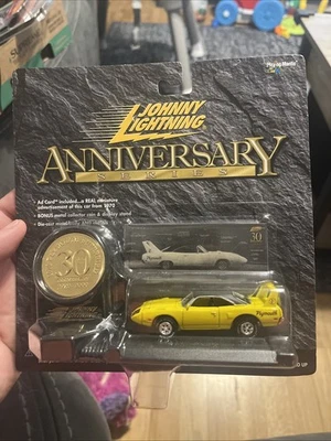 Johnny Lightning 30th Anniversary Series 1970 Plymouth Superbird Yellow W/ Stand - Image 1 of 4