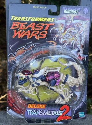 Hasbro 1998 Transformers Beast Wars Deluxe Transmetals 2 Dinobot New Open Box - Image 1 of 4