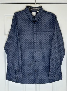 ROWM Men's Blue Patterned Shirt Size L 100% cotton - Picture 1 of 9