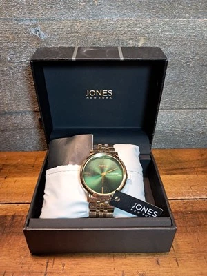 Reloj New Jones New York Hombre Tono Dorado Nuevo Con La Caja Foto 1 de 4