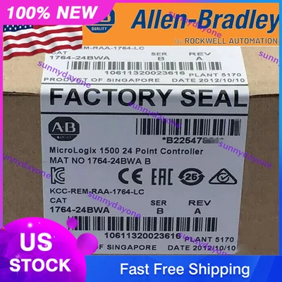 New PLC-AB 1764-24BWA SER B MicroLogix1500 24 Point Controller us free tax - Image 1 of 4
