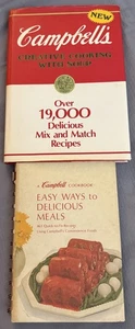 Lot/2 Campbell’s cookbooks: Creative Cooking w/Soup, Easy Ways / Delicious Meals - Picture 1 of 4
