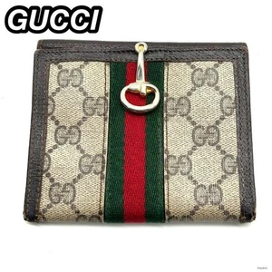 Antigua Cartera Plegable Gucci GUCCI Patrón GG Línea Jerez - Imagen 1 de 12