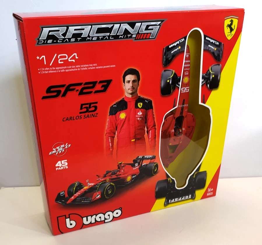 BURAGO RACING 1:24 KIT AUTO FERRARI SF-23 #55 C. SAINZ  PEZZI 45   ART  18-26852 - Immagine 1 di 1