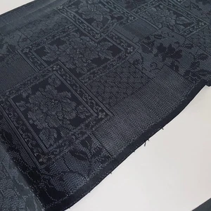 Peony Gallery #A 14.5x39 Indigo Mud Dyed Oshima Tsumugi Kimono Silk Fabric OV36 - Picture 1 of 8