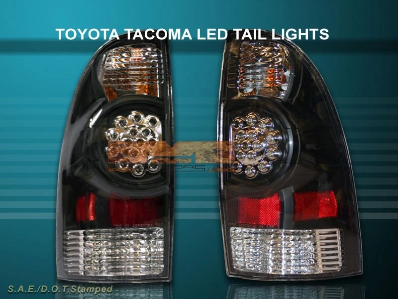 2005 06 07 08 2015 TOYOTA TACOMA JDM BLACK LED TAIL LIGHTS NEW - Image 1 of 1