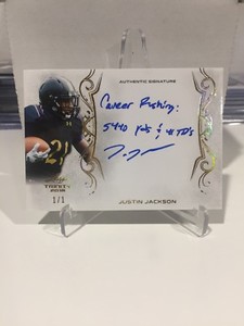 Justin Jackson 1/1 1 Of 1 Auto Rc Chargers