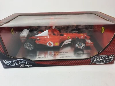Hot Wheels Ferrari F2002 #1 M. Schumacher 2002 5 times World Champion 1/18 54614 - Immagine 1 di 3