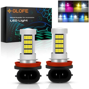 GLOFE 92SMD LED Fog Driving Light DRL Replace Bulbs H8 H9 H11 White Red Amber - Picture 1 of 18