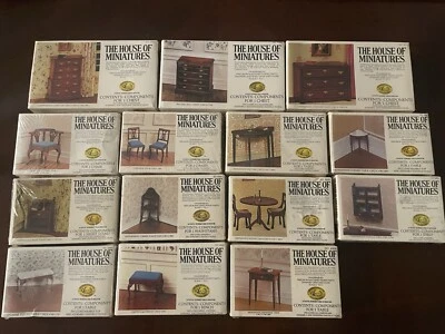The House Of Miniatures Mini Wood Furniture Unassembled With Hardware Lot NIB  - Image 1 of 4