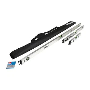 Hilka 3pc Professional Spirit Level Set Builders Aluminium Long 300/600/1200mm - Picture 1 of 8