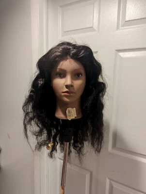 High Quality regula Top 22 to 24 "wavy curly 150% Virgin Human Hair  Lace Wig 1B - Image 1 of 4