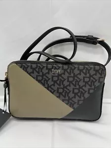 DKNY Logo Veronica-Double Zip Crossbody - Picture 1 of 8