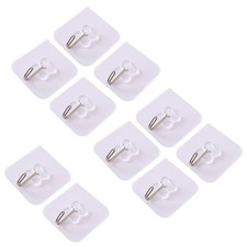 Self Adhesive Wall Hooks Wall Ceiling Transparent Wall Hanger Stickers 10Pcs