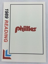1989 Reading Phillies-Eastern League-BEST Baseball Card-Team Checklist