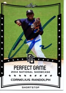 Cornelius Randolph 2014 Leaf Perfect Game Signed Card - Picture 1 of 1