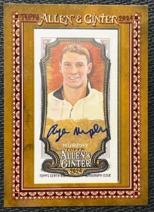 Mini tarjeta autógrafa enmarcada Ryan Murphy 2024 Topps Allen & Ginter #MA-RMU (AU) - Imagen 1 de 2