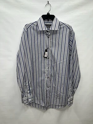 Report Collection Shirt Mens Large Multicolor Long Sleeve Cotton Striped NWT - Image 1 of 4