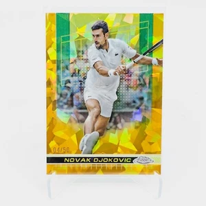 2024 Topps Chrome Sapphire Tennis NOVAK DJOKOVIC Gold Refractor /50 🔥 - Picture 1 of 2