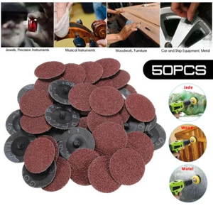 50Pcs 2 Inch 36 Grit Roloc Type R Disc Sanding Abrasive Roll Lock Pads Grinding - Picture 1 of 6