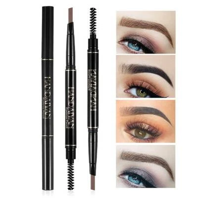 2 in 1 Waterproof Drawing Eye Brow Eyeliner Eyebrow Pen Pencil Makeup Brush AU - Image 1 of 4