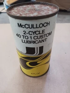 Mcculoch 40 To 1 , 2 Cycle 6oz Vintage Can Metal Vintage - Picture 1 of 1