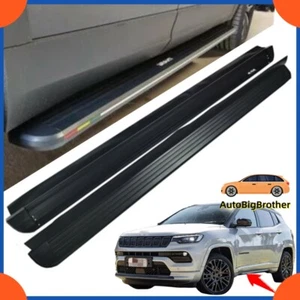 Fits for Jeep Compass 2023 2024 Fixed Running Boards Side Steps Pedals Nerf Bar - Picture 1 of 6