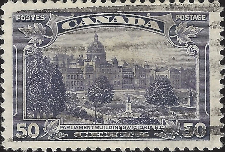 Canada Scott #176 Used VF 50 Cent 1930-31 Museum at Grand Pre Stamp CV 14.00 - Image 1 of 1