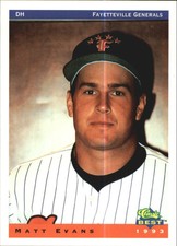 1993 Fayetteville Generals Classic/Best #10 Matt Evans