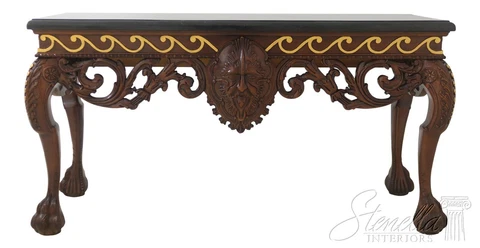 L54740EC: MAITLAND SMITH Georgian Mahogany Marble Top Console Table Cover