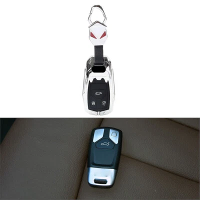 Cubierta de llavero remoto inteligente plateada para Audi A4 A5 SQ5 Q5 Q7 TT S5 Sportback Foto 1 de 4