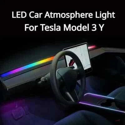 Control car air outlet LED decorative light dashboard for Tesla Model 3 Y - Image 1 of 4