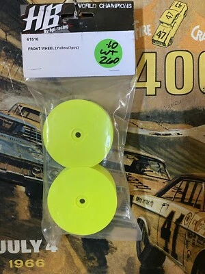 HPI Racing 61516 Front Wheel {yellow / 2pc} NewInPack USA Shipped - Image 1 of 3