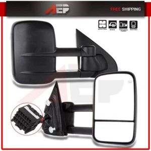 Power Heated Side Mirrors Towing Mirrors For 2014-18 Silverado Sierra Truck Pair - Picture 1 of 8