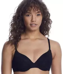 Reveal MIDNIGHT BLACK The Perfect Demi Underwire With Lace Bra, US 42D, UK 42D - Picture 1 of 4