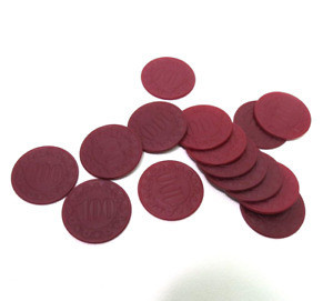 Yahtzee Texas Hold 'Em Game Replacement Set of (15) $100 Poker Chips