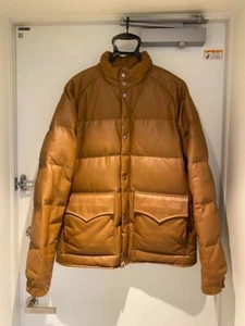 A BATHING APE Leather Down Jacket Size M - Picture 1 of 10