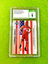 LeBron James 9 MINT CSG ROOKIE CARD CAVS RC LAKERS 2003 Upper Deck MAKE AN OFFER