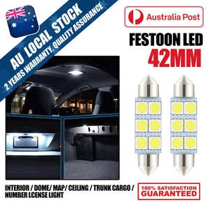 4x 40MM 41MM 42MM Festoon LED Interior Car License Lights bulb Light Super White - Picture 1 of 13