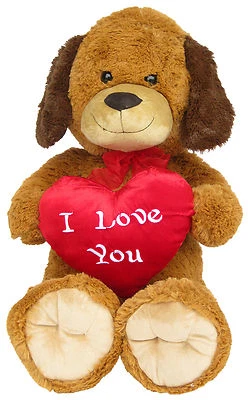 WAGNER STOFFTIERE XXL PLÜSCHHUND mit Herz 100 cm Plüschbär Teddy Stoffbär Plüsch Teddybär 1m gross