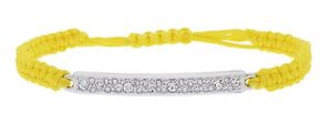 Fossil Jewelry Glitz Bar Wrist Wrap Macrame Bracelet Yellow #236