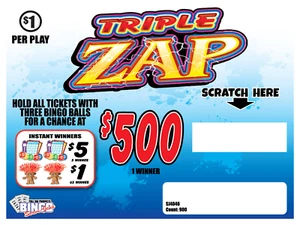 NEW pull tickets TRIPLE ZAP - Seal Card Tabs - Picture 1 of 3