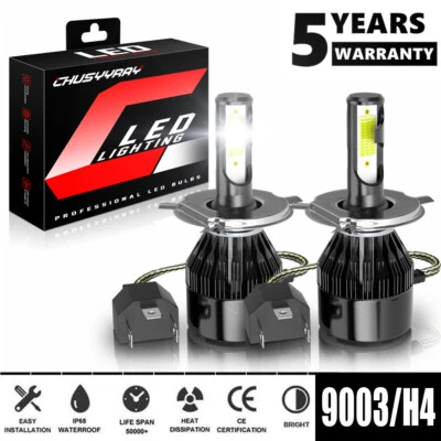 H4 9003 LED For Suzuki Grand Vitara 99-05 Vitara 99-04 Headlight 6500K Bulbs Kit - Image 1 of 4