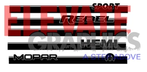 2009-2018 For Dodge Ram 1500 Decals Boss Tailgate Stripes Graphics Vinyl Sticker - Picture 1 of 17